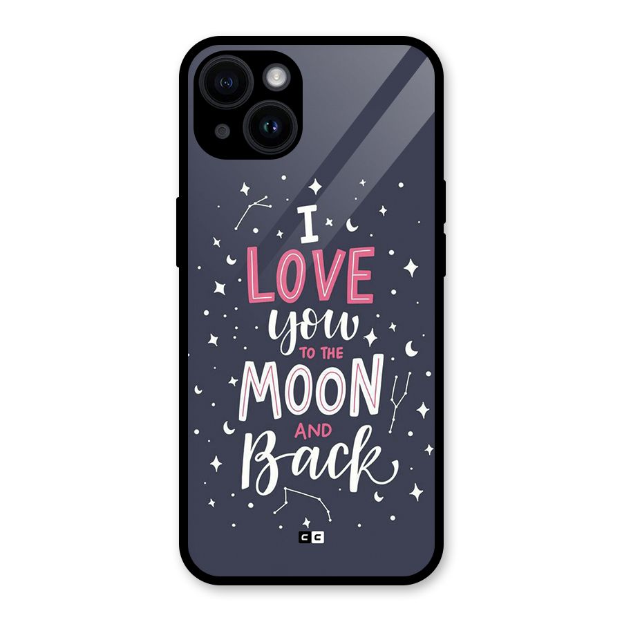 Love To The Moon Glass Back Case for iPhone 14