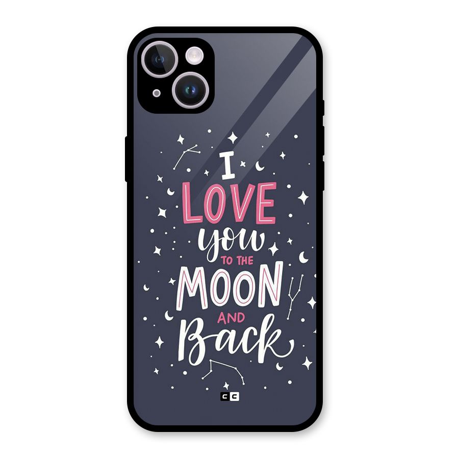 Love To The Moon Glass Back Case for iPhone 14 Plus