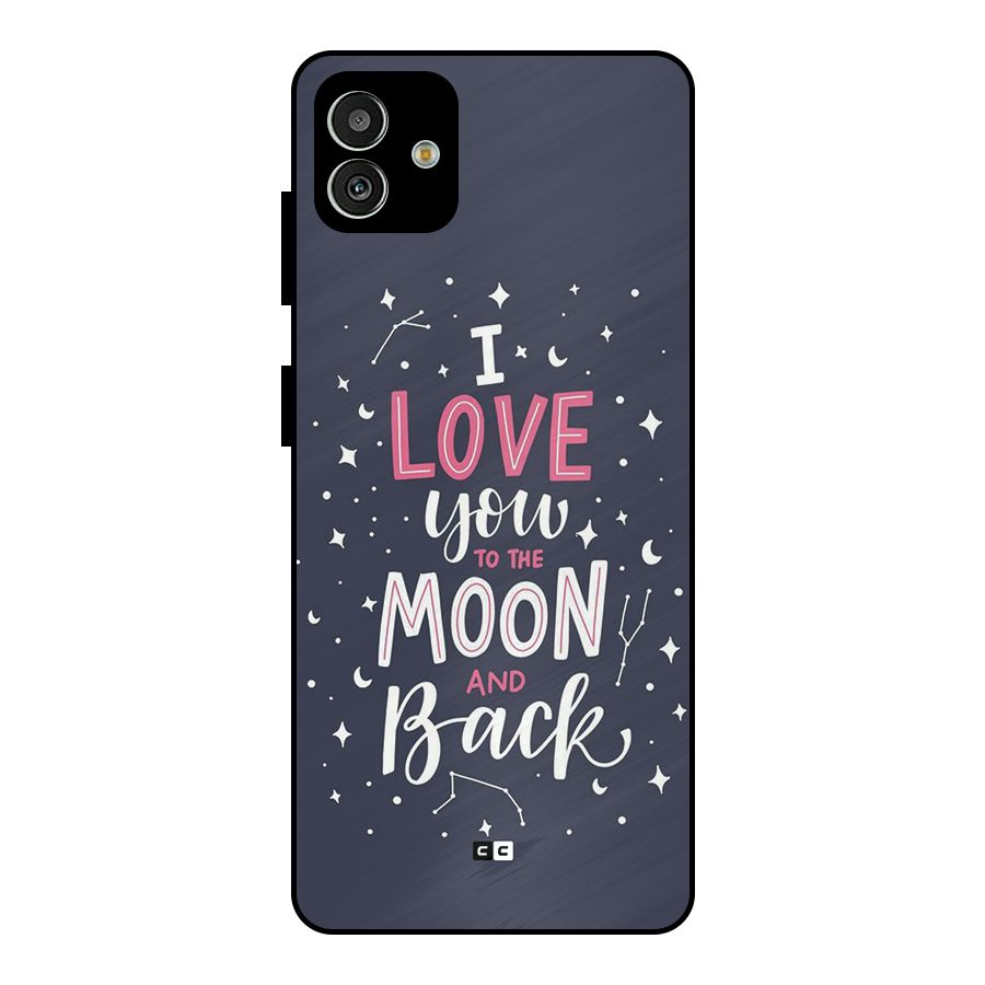 Love To The Moon Metal Back Case for Galaxy M13 5G