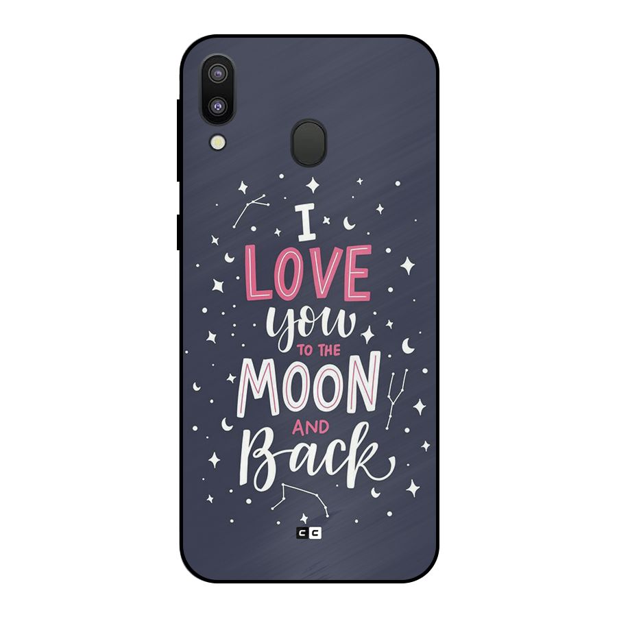 Love To The Moon Metal Back Case for Galaxy M20