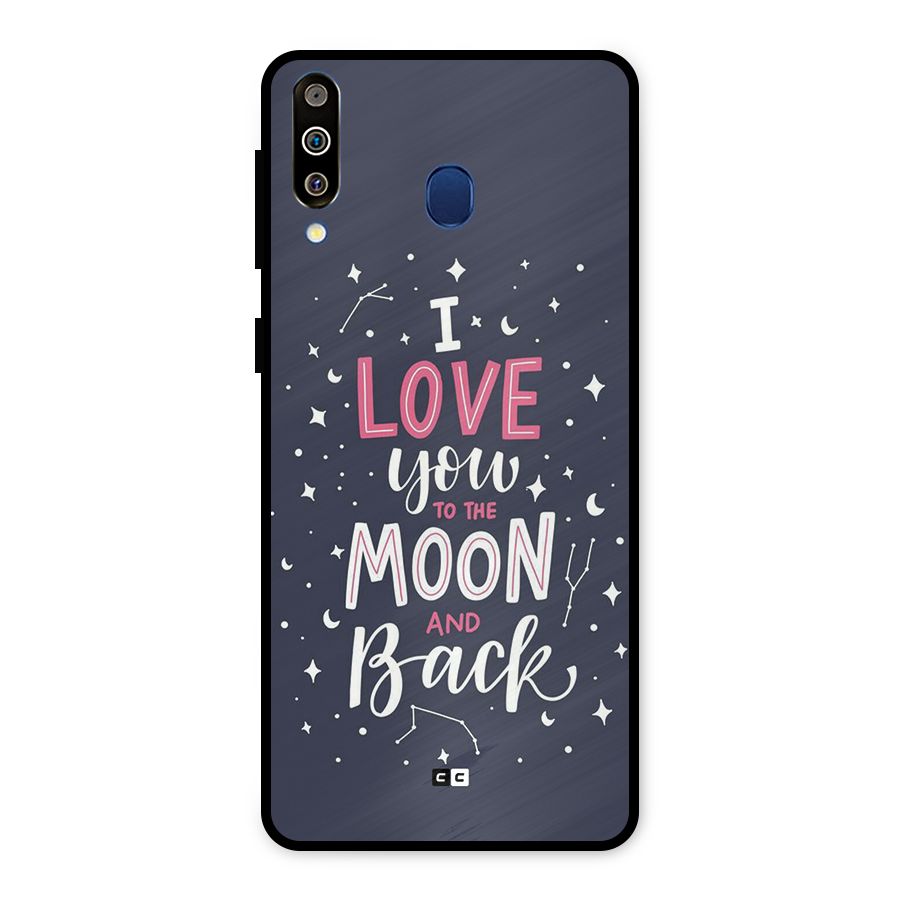 Love To The Moon Metal Back Case for Galaxy M30