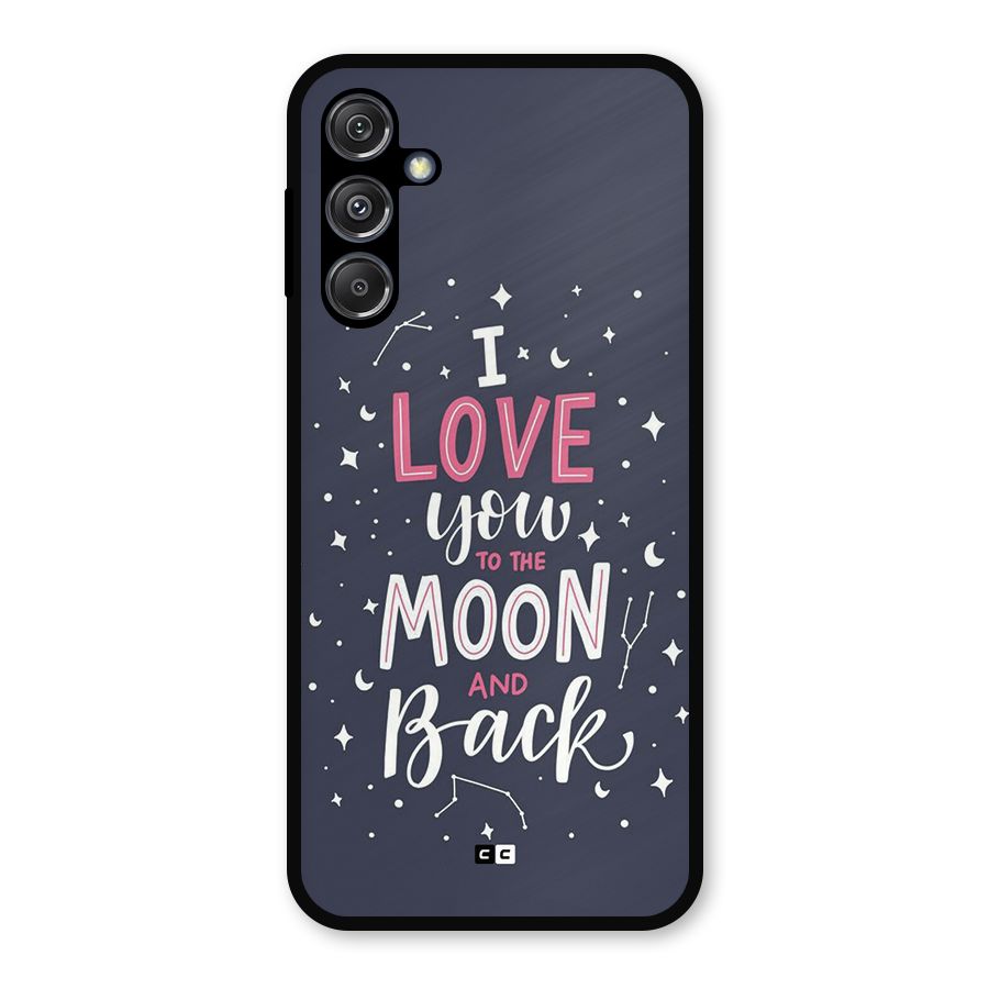 Love To The Moon Metal Back Case for Galaxy M34 5G