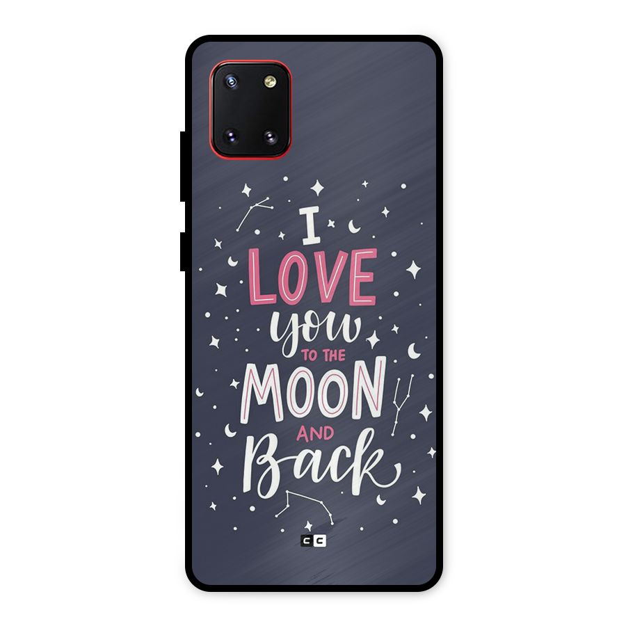 Love To The Moon Metal Back Case for Galaxy Note 10 Lite