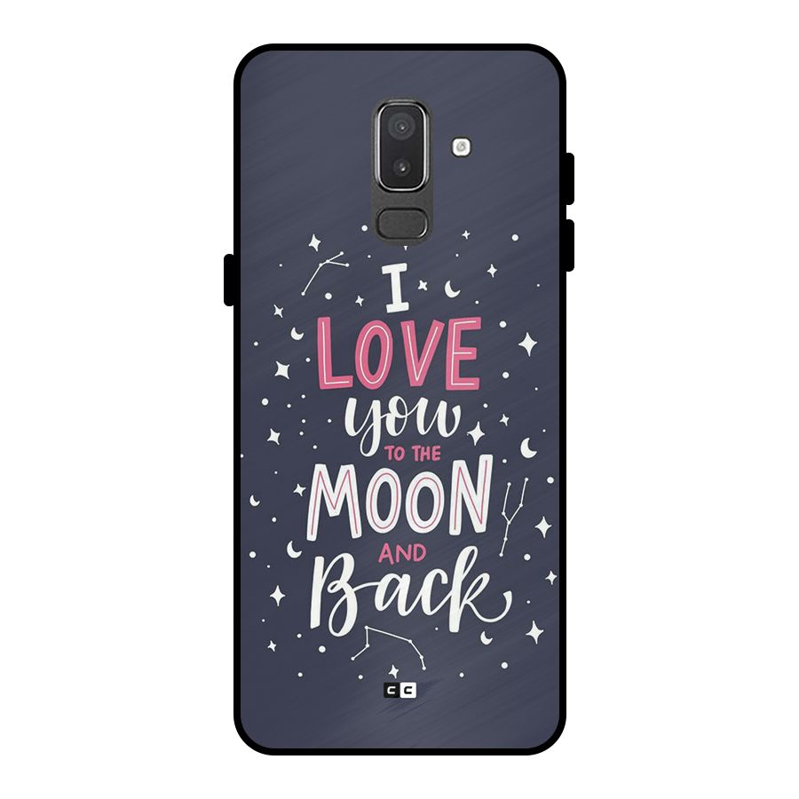 Love To The Moon Metal Back Case for Galaxy On8 (2018)