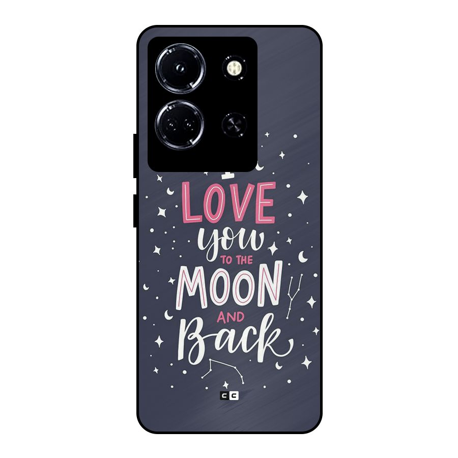 Love To The Moon Metal Back Case for Infinix Note 30 5G