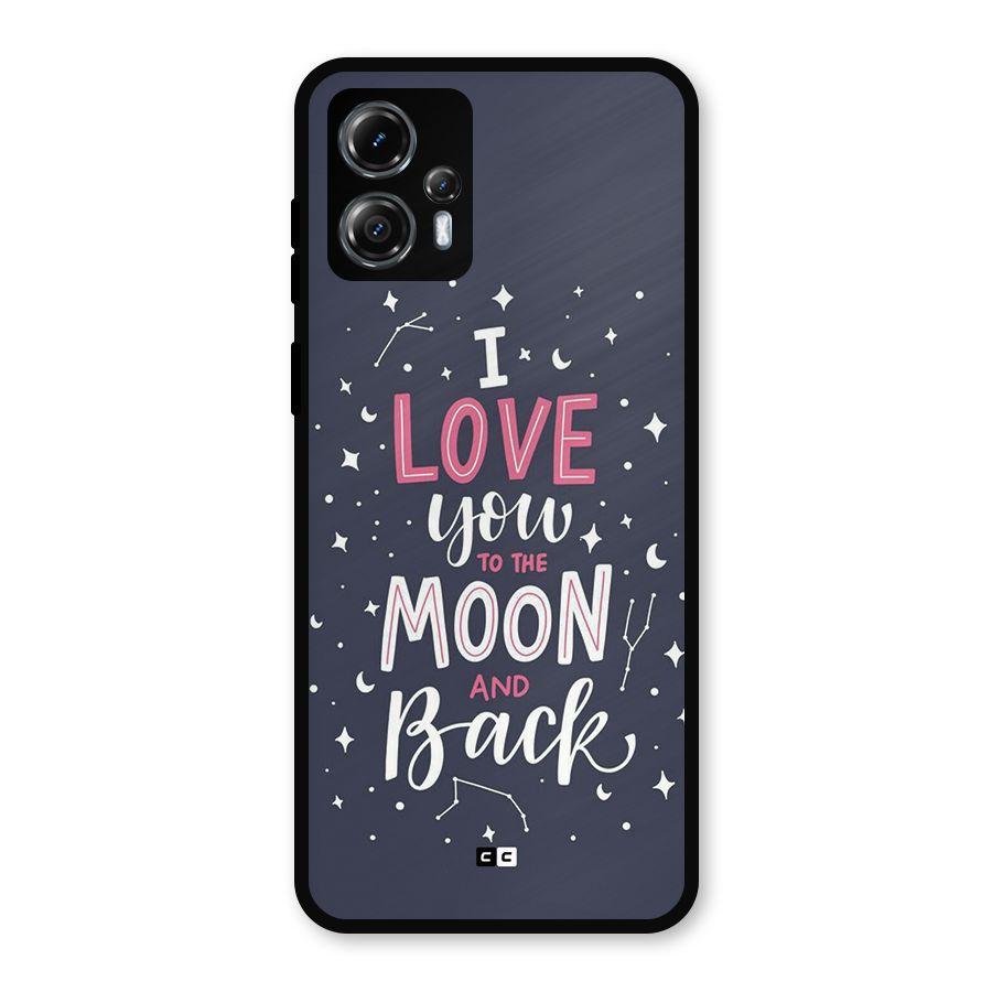 Love To The Moon Metal Back Case for Moto G13