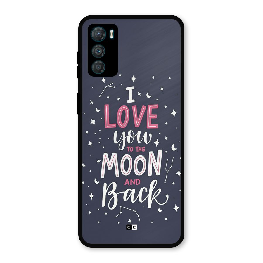 Love To The Moon Metal Back Case for Moto G42