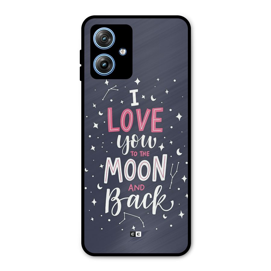 Love To The Moon Metal Back Case for Moto G54