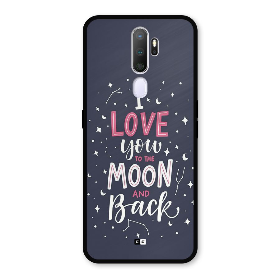 Love To The Moon Metal Back Case for Oppo A9 (2020)