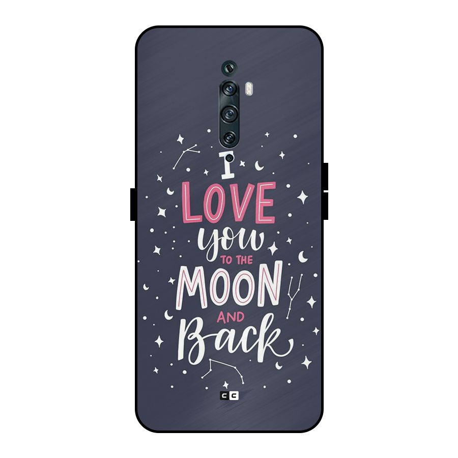 Love To The Moon Metal Back Case for Oppo Reno2 F
