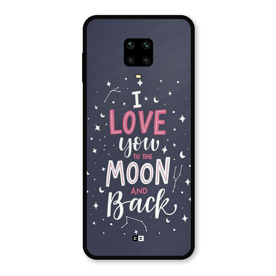 Love To The Moon Metal Back Case for Poco M2