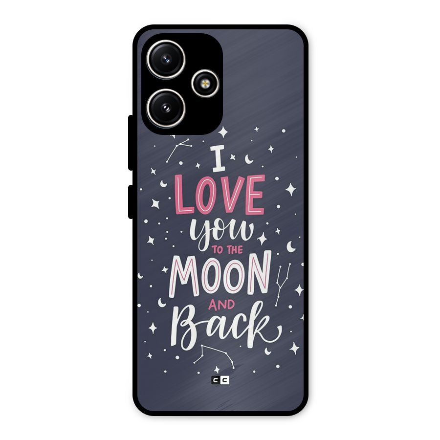 Love To The Moon Metal Back Case for Poco M6 Pro
