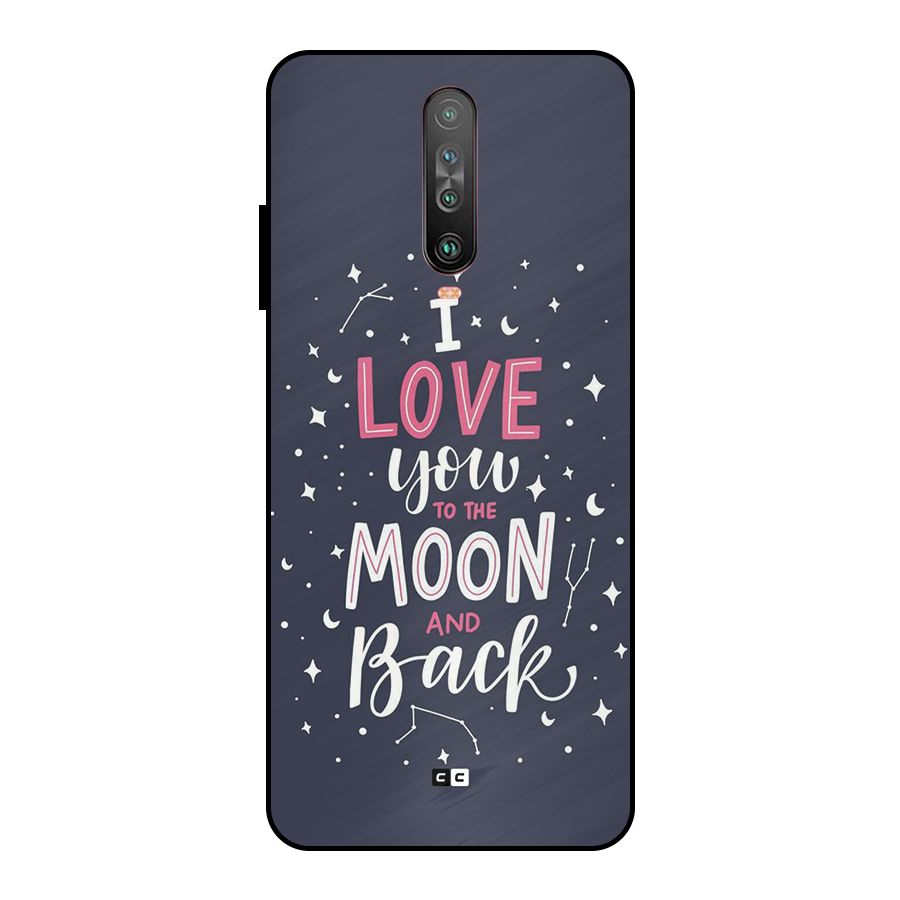 Love To The Moon Metal Back Case for Poco X2