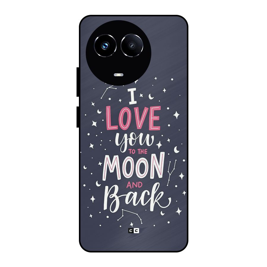 Love To The Moon Metal Back Case for Realme 11 5G
