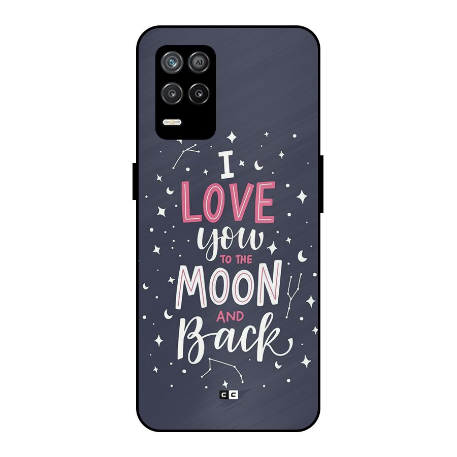 Love To The Moon Metal Back Case for Realme 8 5G