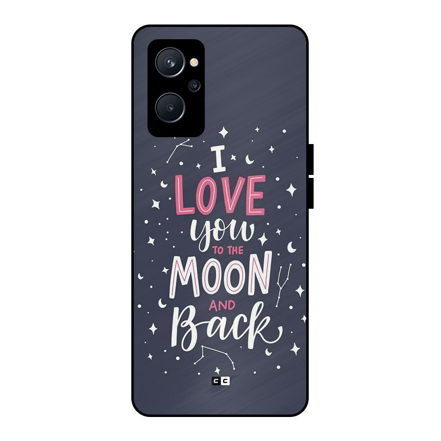 Love To The Moon Metal Back Case for Realme 9i 5G