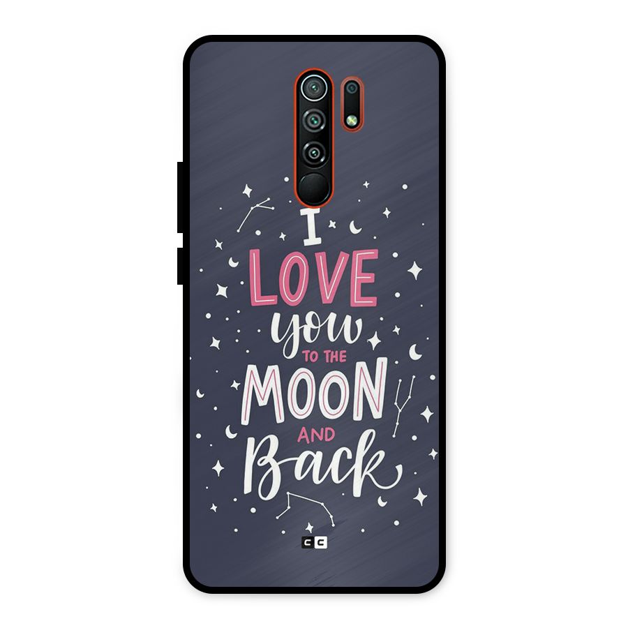 Love To The Moon Metal Back Case for Redmi 9 Prime