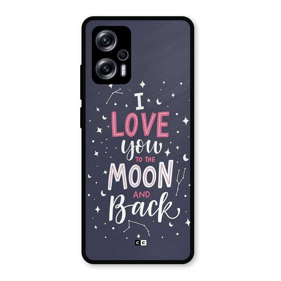 Love To The Moon Metal Back Case for Redmi K50i