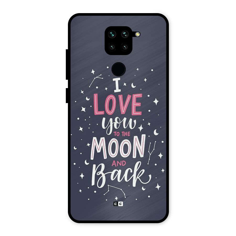 Love To The Moon Metal Back Case for Redmi Note 9
