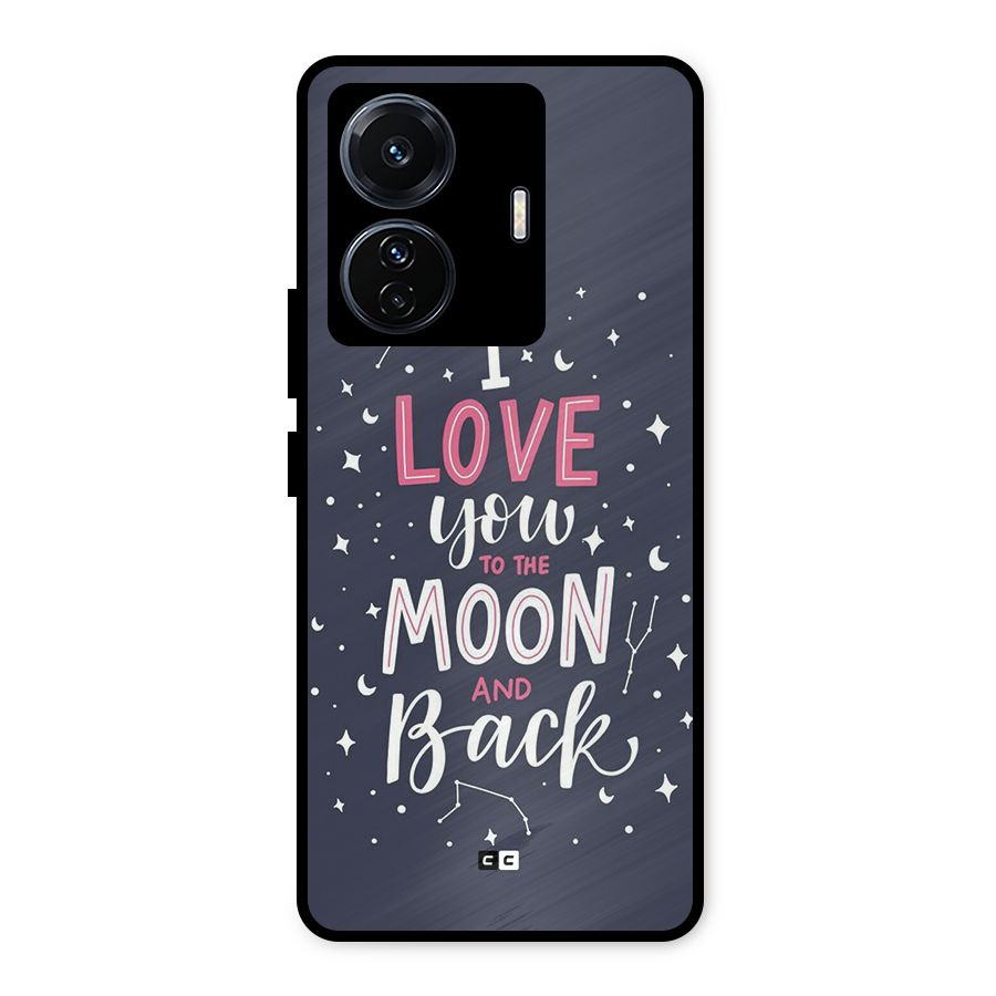 Love To The Moon Metal Back Case for Vivo T1 Pro