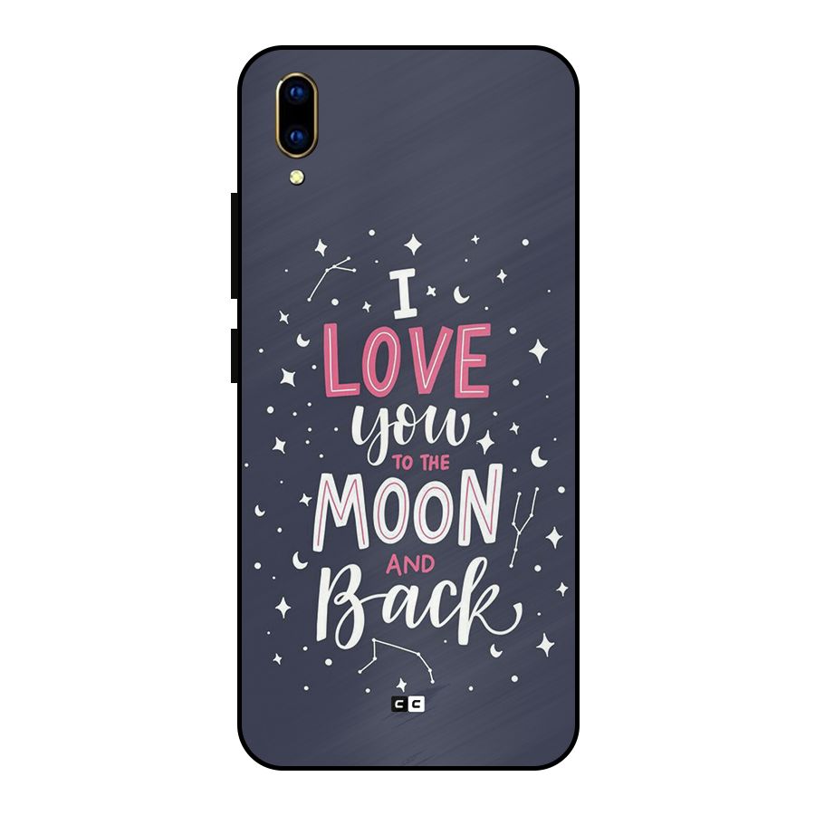 Love To The Moon Metal Back Case for Vivo V11 Pro