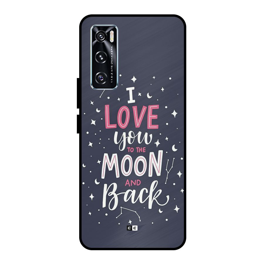 Love To The Moon Metal Back Case for Vivo V20 SE