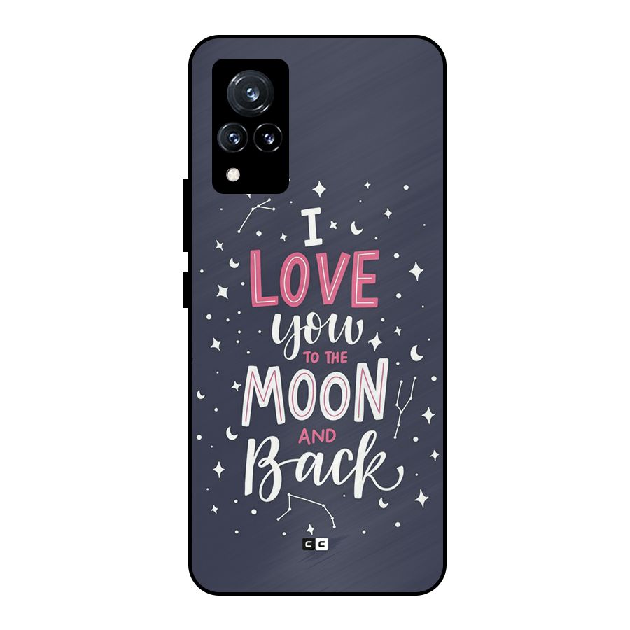 Love To The Moon Metal Back Case for Vivo V21 5G