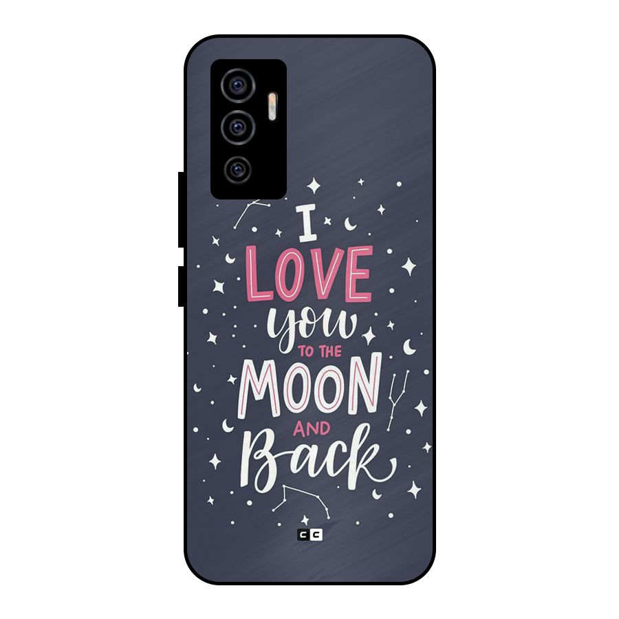 Love To The Moon Metal Back Case for Vivo V23e