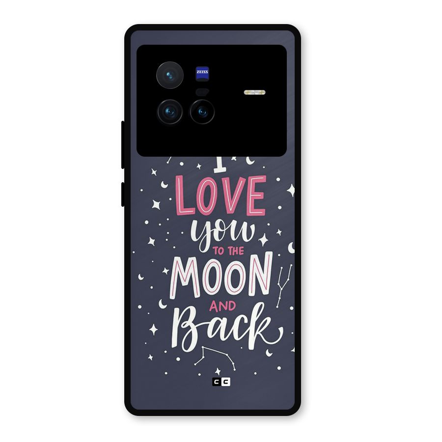 Love To The Moon Metal Back Case for Vivo X80