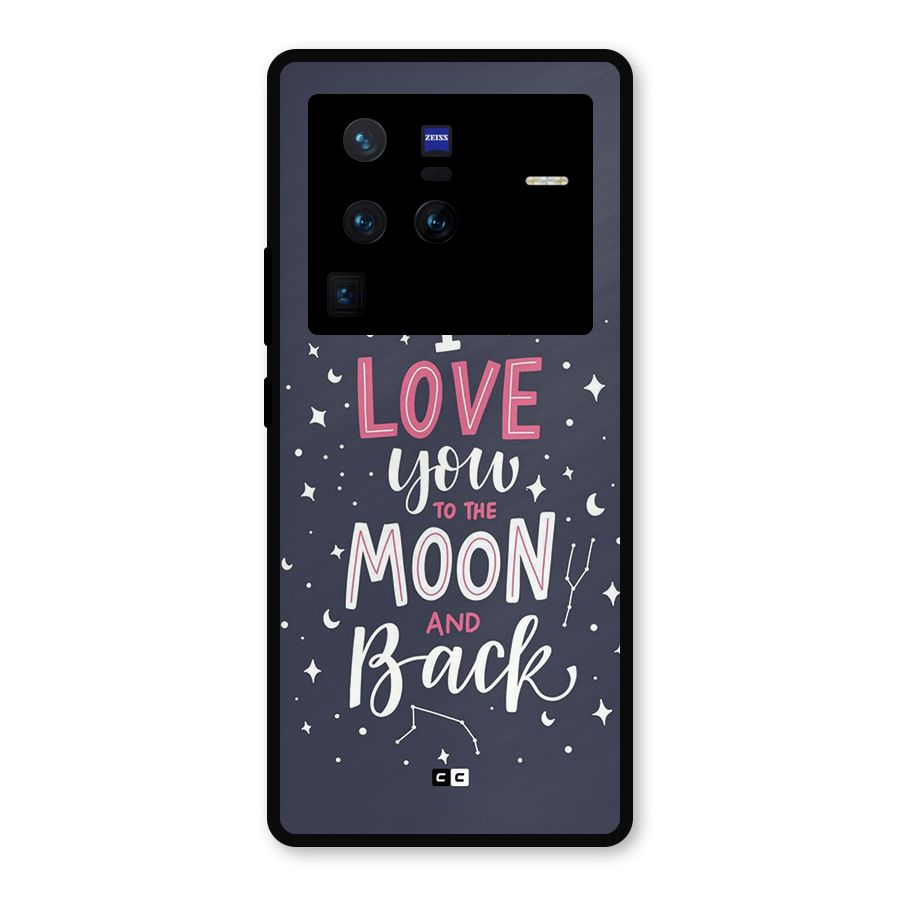 Love To The Moon Metal Back Case for Vivo X80 Pro