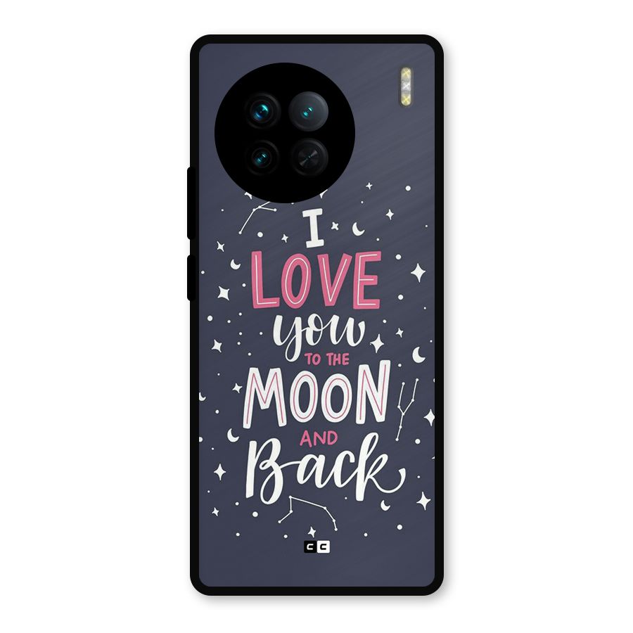 Love To The Moon Metal Back Case for Vivo X90