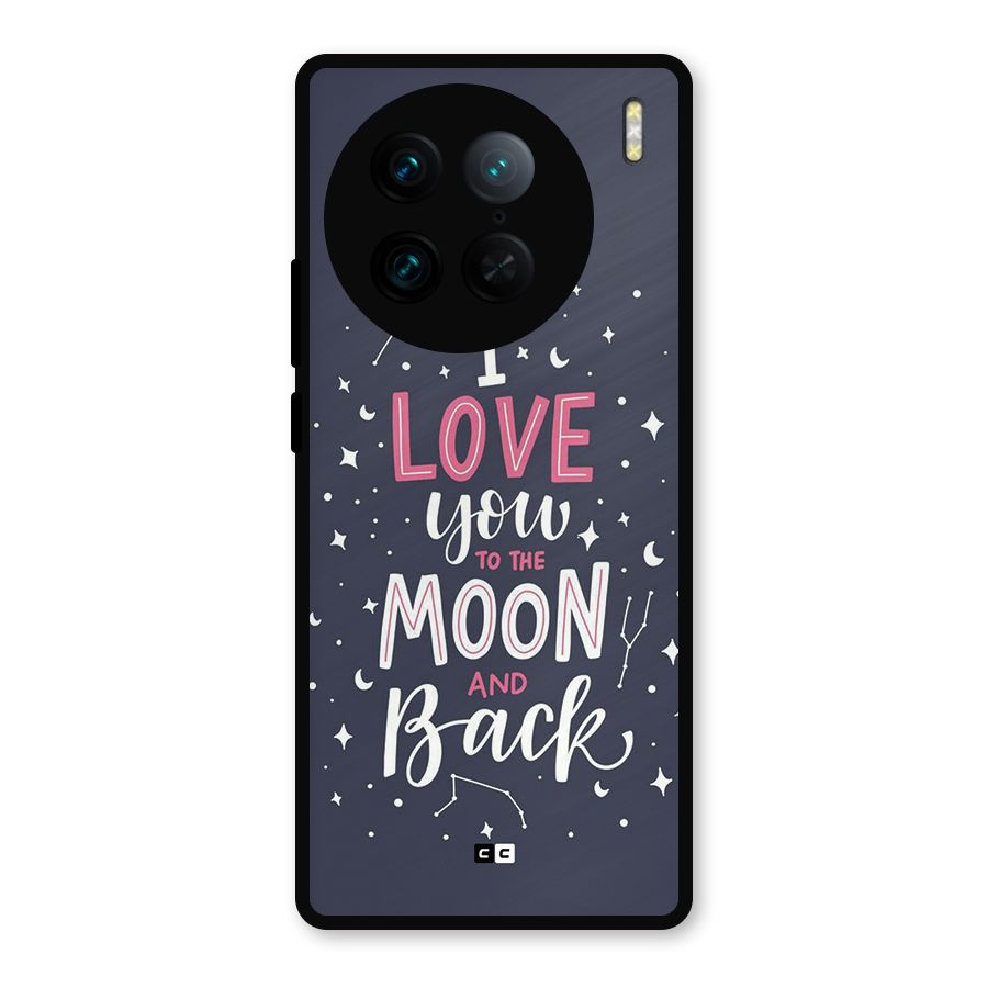 Love To The Moon Metal Back Case for Vivo X90 Pro
