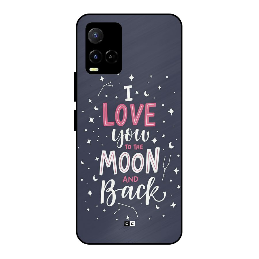 Love To The Moon Metal Back Case for Vivo Y21 2021