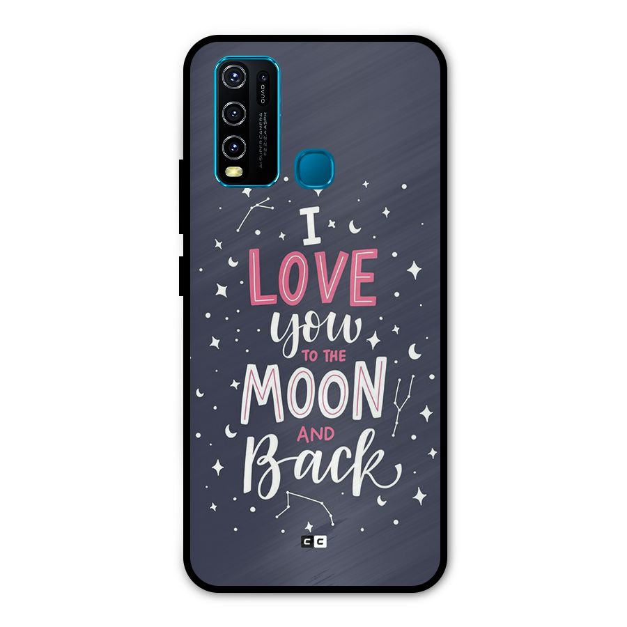 Love To The Moon Metal Back Case for Vivo Y30