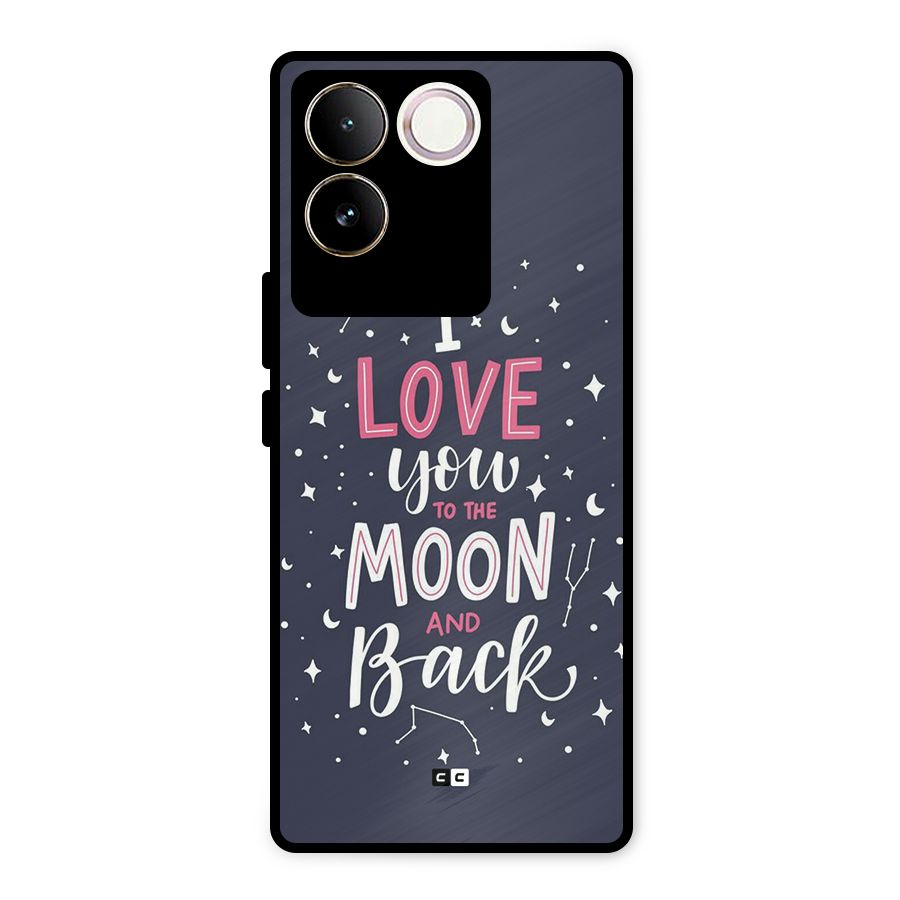 Love To The Moon Metal Back Case for iQOO Z7 Pro