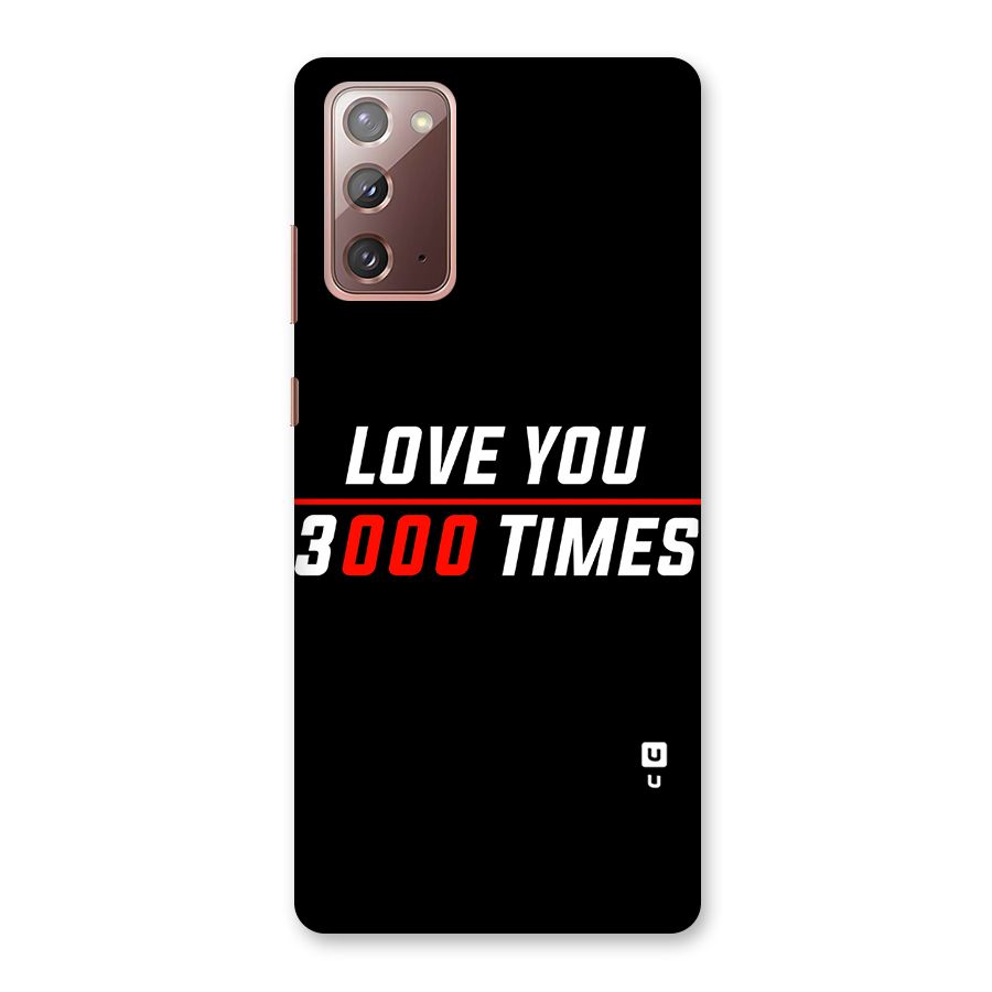 Love You 3000 Times Back Case for Galaxy Note 20