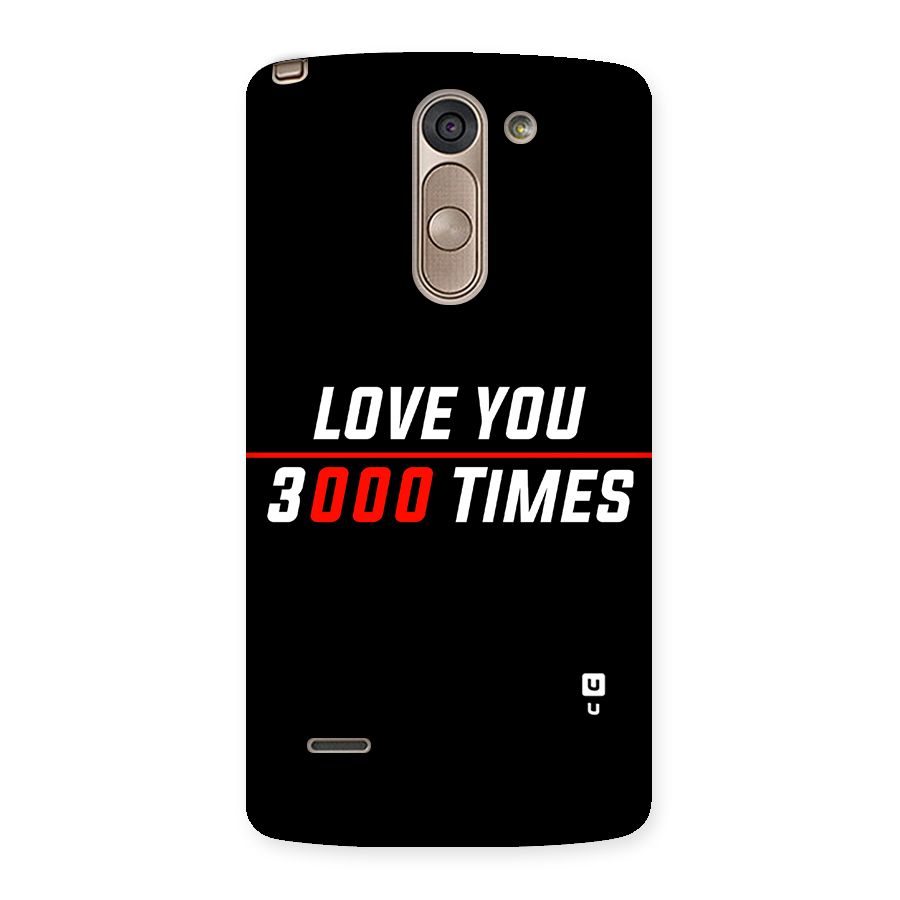Love You 3000 Times Back Case for LG G3 Stylus