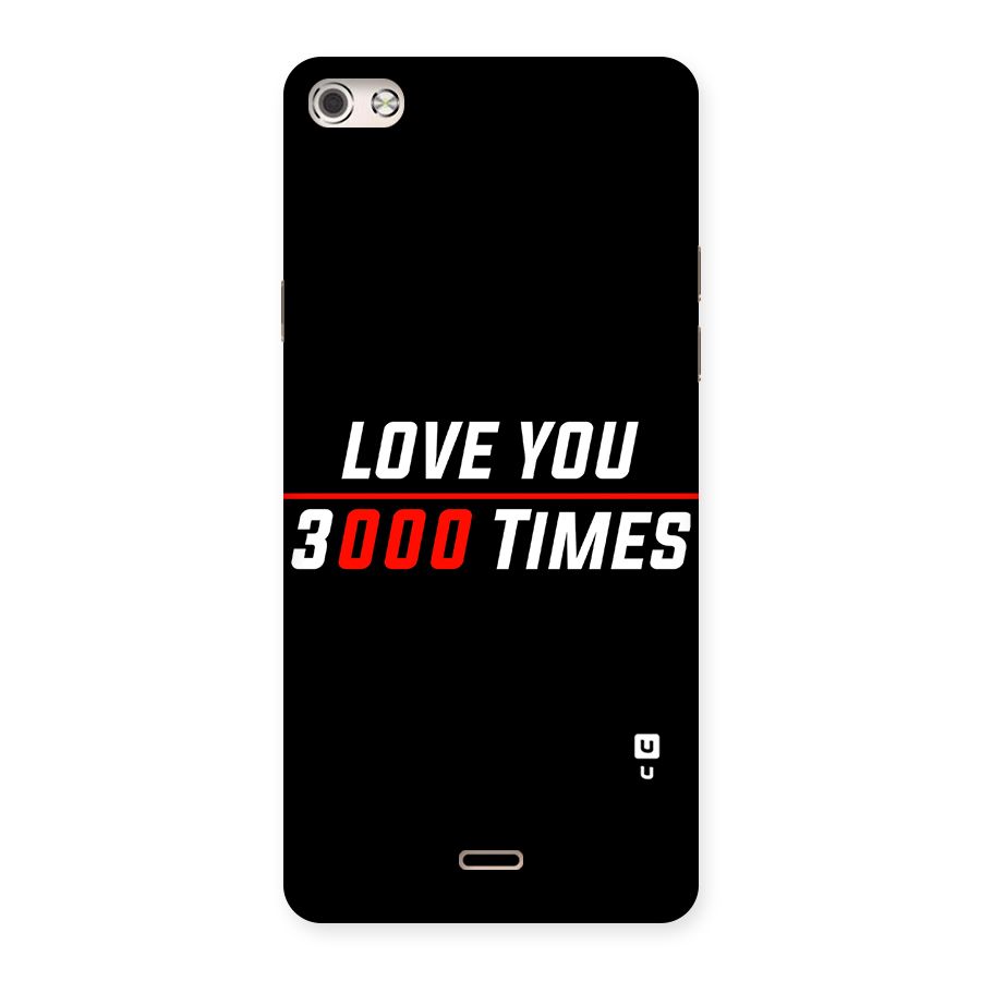 Love You 3000 Times Back Case for Micromax Canvas Silver 5