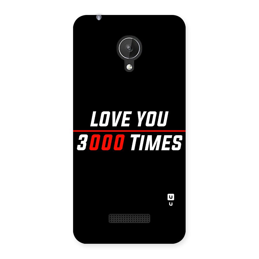 Love You 3000 Times Back Case for Micromax Canvas Spark Q380