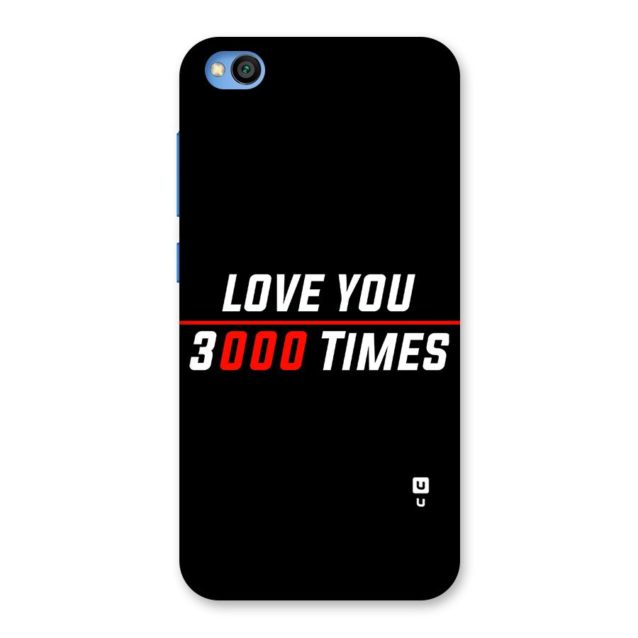 Love You 3000 Times Back Case for Redmi Go