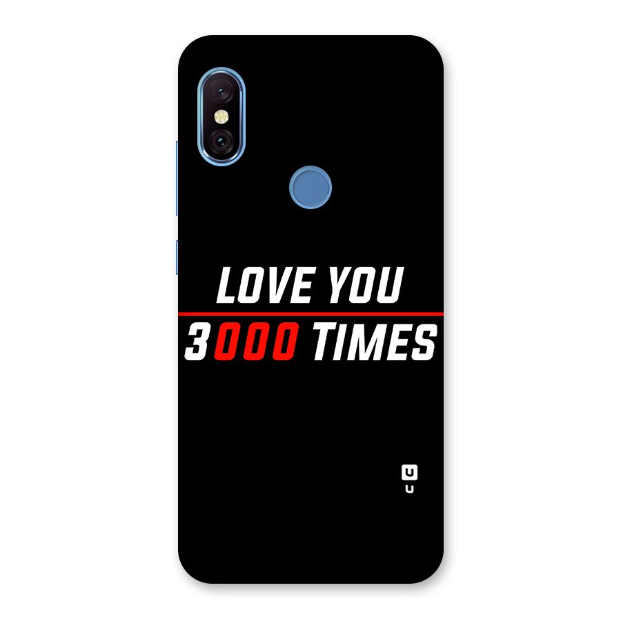 Love You 3000 Times Back Case for Redmi Note 6 Pro