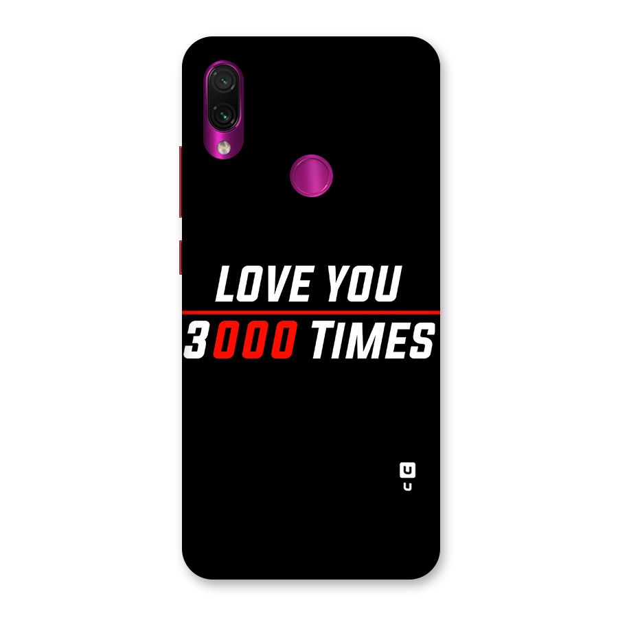 Love You 3000 Times Back Case for Redmi Note 7 Pro