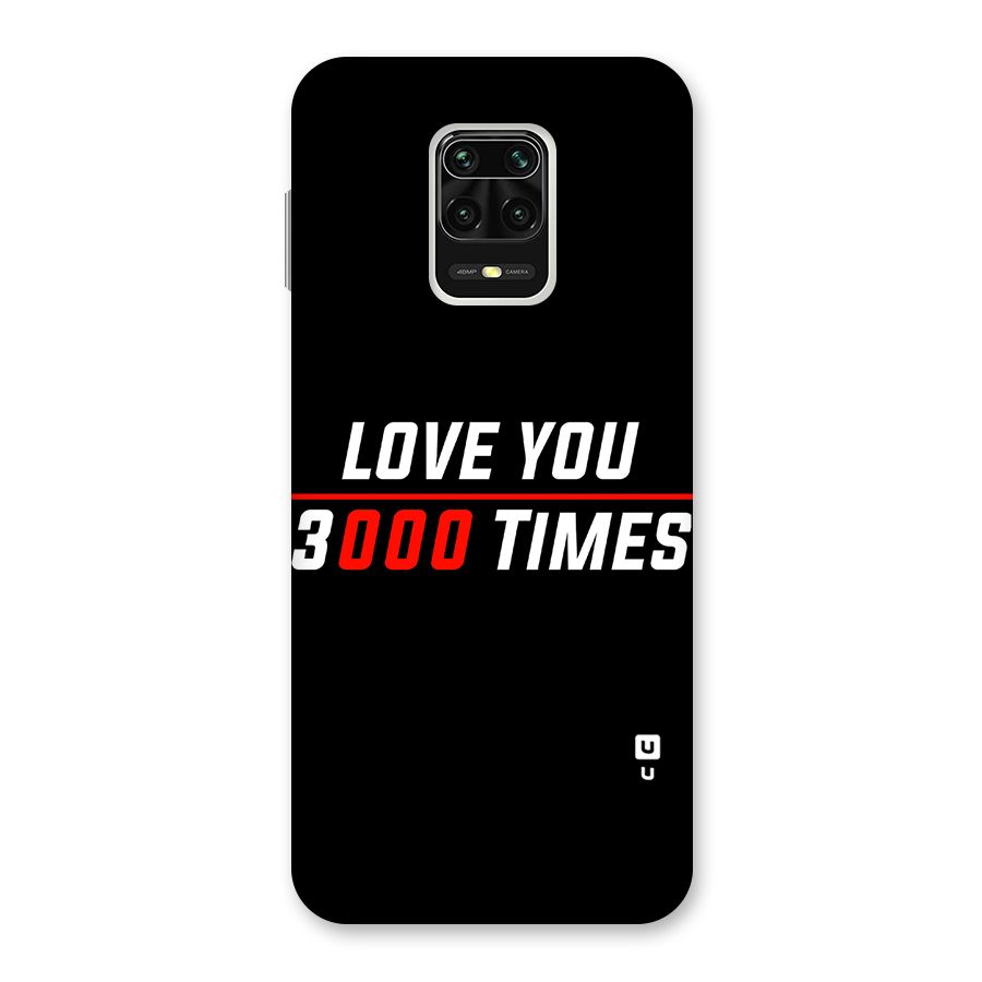 Love You 3000 Times Back Case for Redmi Note 9 Pro