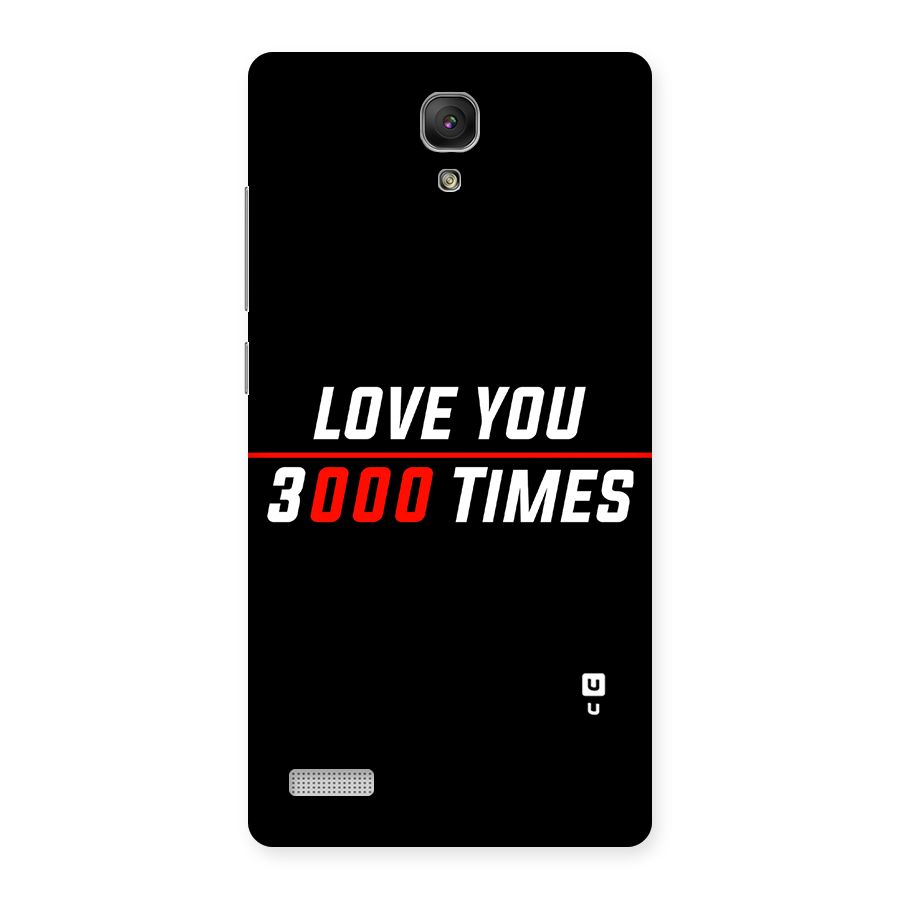 Love You 3000 Times Back Case for Redmi Note Prime