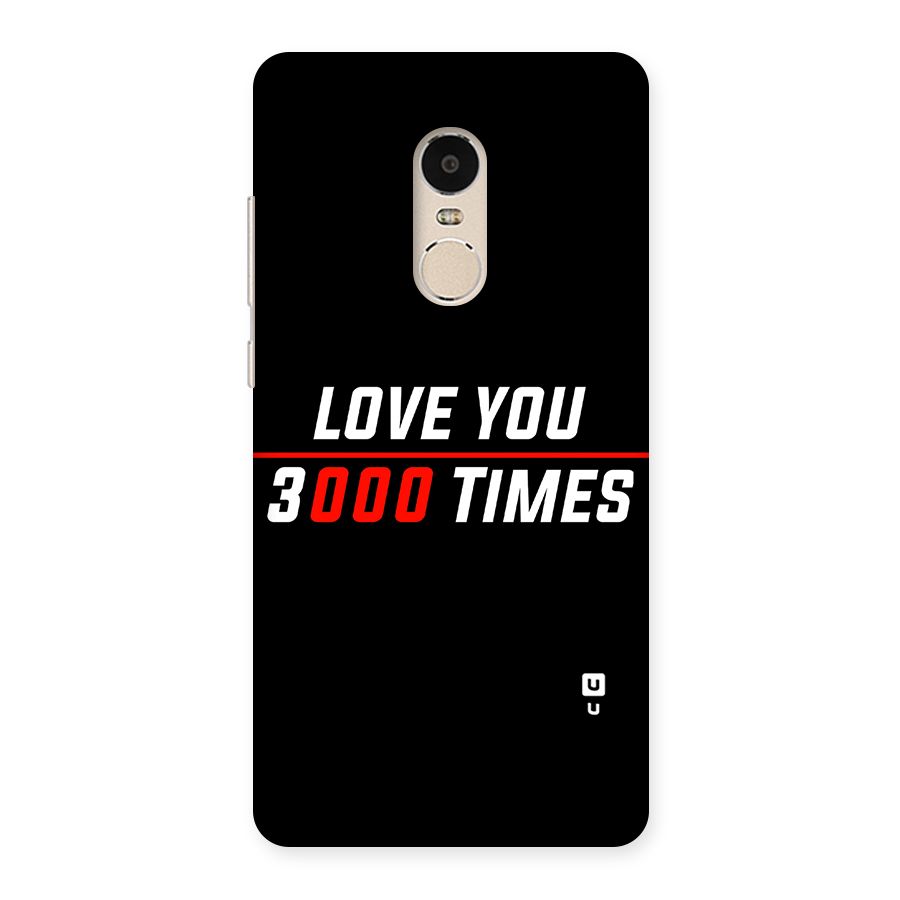 Love You 3000 Times Back Case for Xiaomi Redmi Note 4