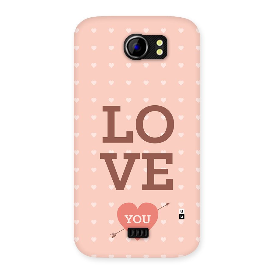 Love You Hearts Back Case for Canvas 2 A110