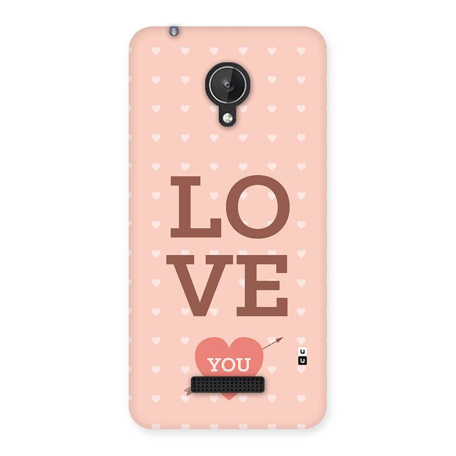 Love You Hearts Back Case for Canvas Spark Q380