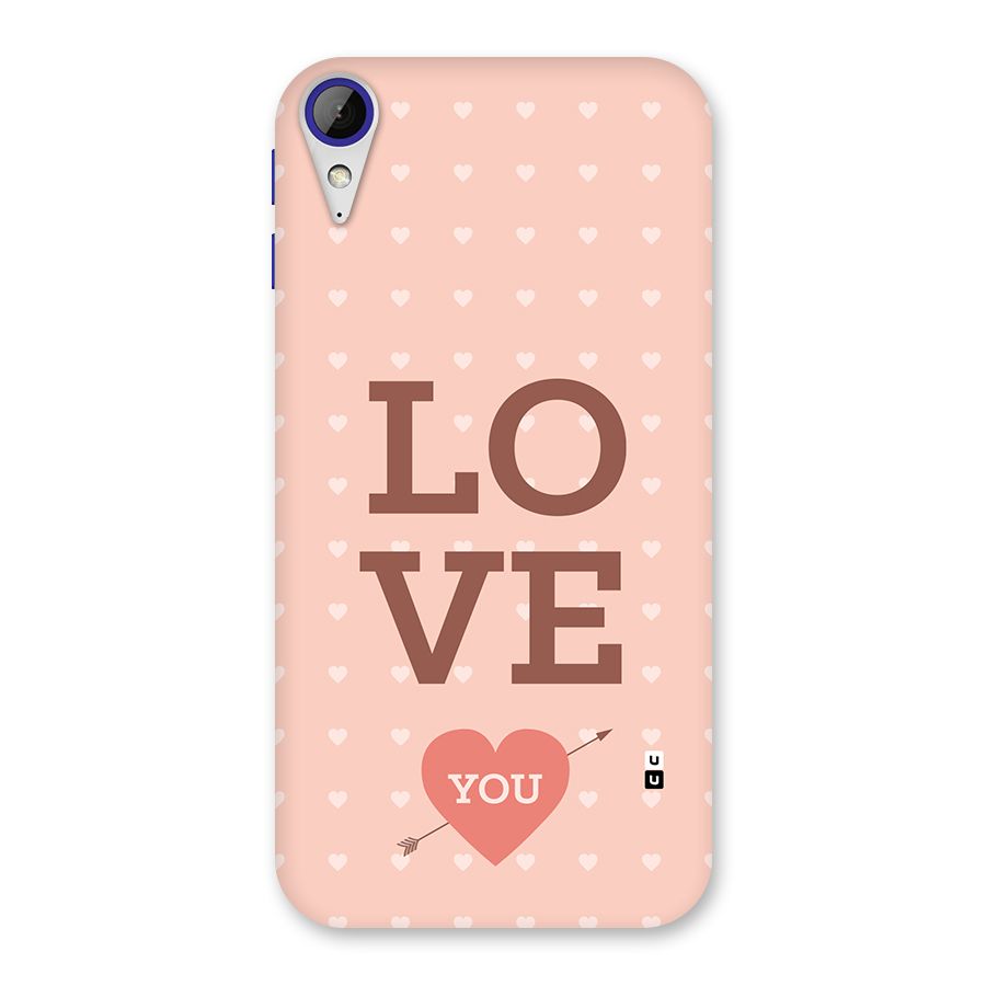 Love You Hearts Back Case for Desire 830