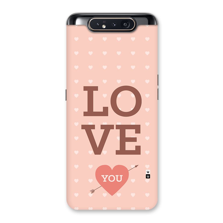 Love You Hearts Back Case for Galaxy A80