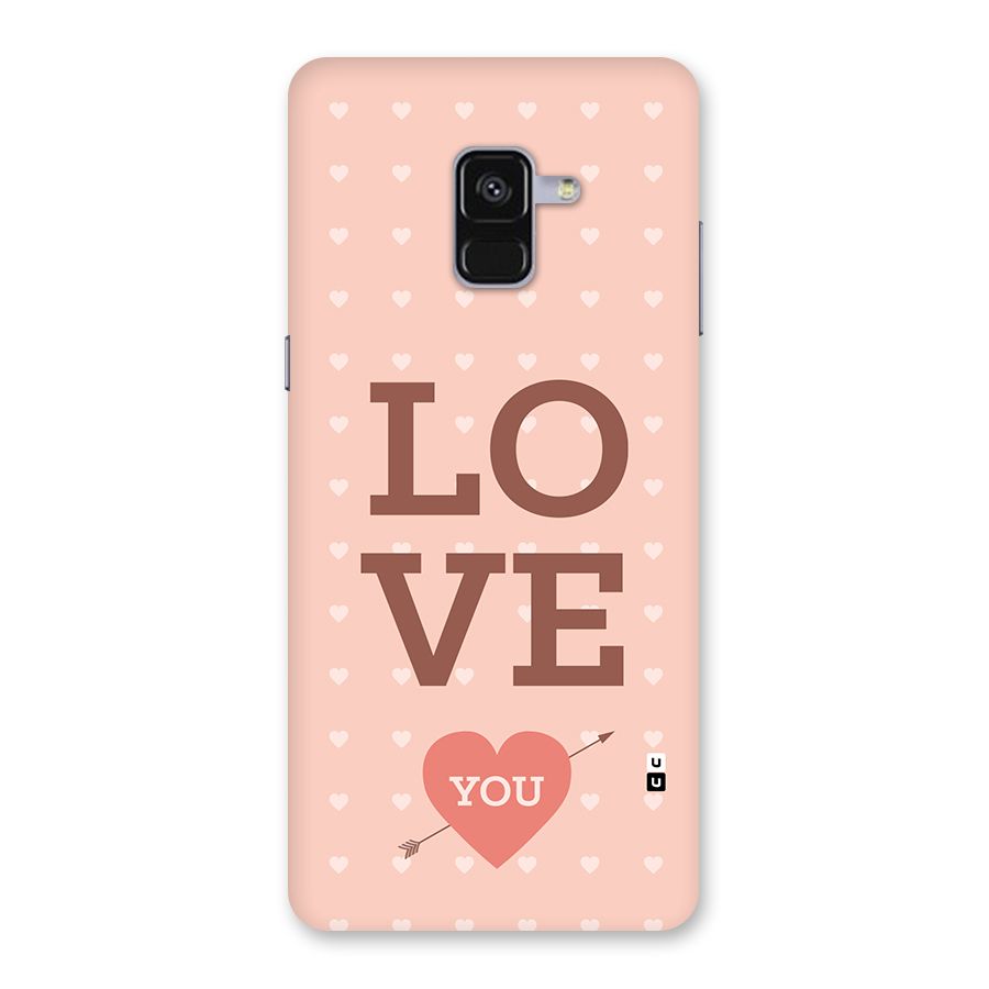 Love You Hearts Back Case for Galaxy A8 Plus